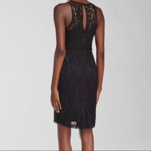 MARINA Black Lace Mini Dress - Picture 2 of 15